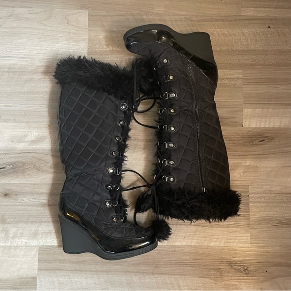 bebe Shoes - Bebe Sport Snow Bunny Quilted Wedge Boots